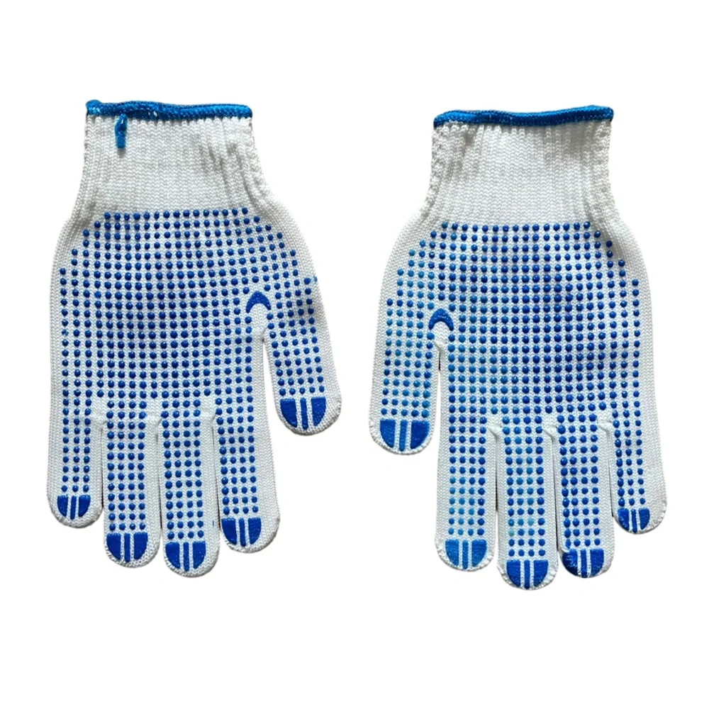 Grip Gloves for Golf Gardening Work Running Blue and White Unisex